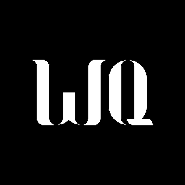 Vector wq w q letter logo design initial letter wq linked circle uppercase monogram logo white color wq logo w q design wq w q