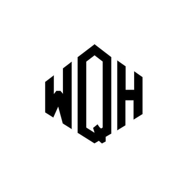 WQH letter logo design with polygon shape WQH polygon and cube shape logo design WQH hexagon vector logo template white and black colors WQH monogram business and real estate logo