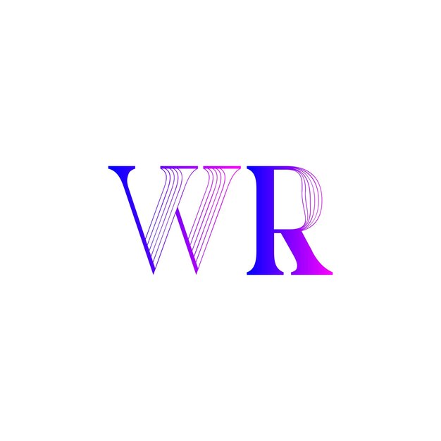 Vector wr letters logo