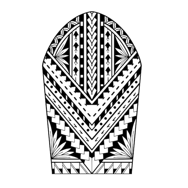 Wrap around arm polynesian tattoo design Pattern aboriginal samoan illustration EPS10