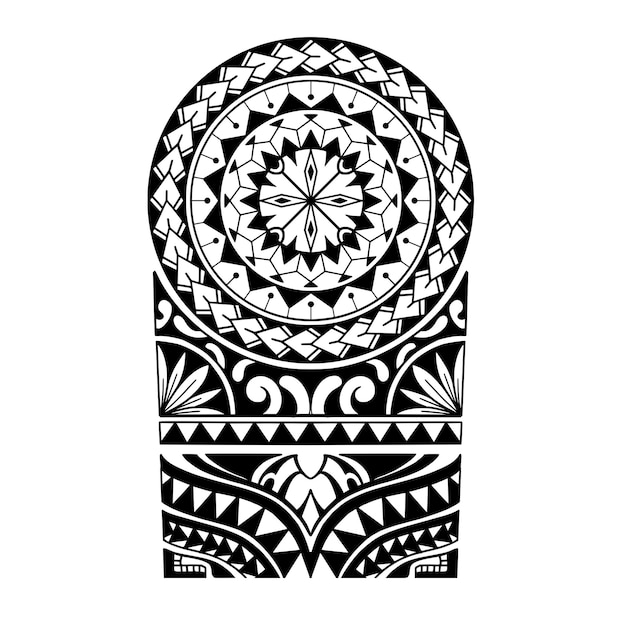 Wrap around arm polynesian tattoo design Pattern aboriginal samoan illustration EPS10