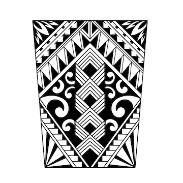 Premium Vector | Wrap around arm polynesian tattoo design pattern ...