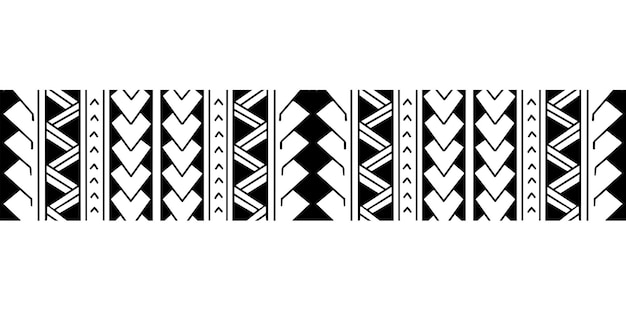 Wrap around arm polynesian tattoo design pattern aboriginal samoan vector illustration eps10