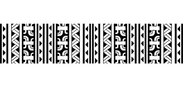 팔 폴리네시안 문신 디자인 패턴 원주민 사모아 벡터 그림 eps10