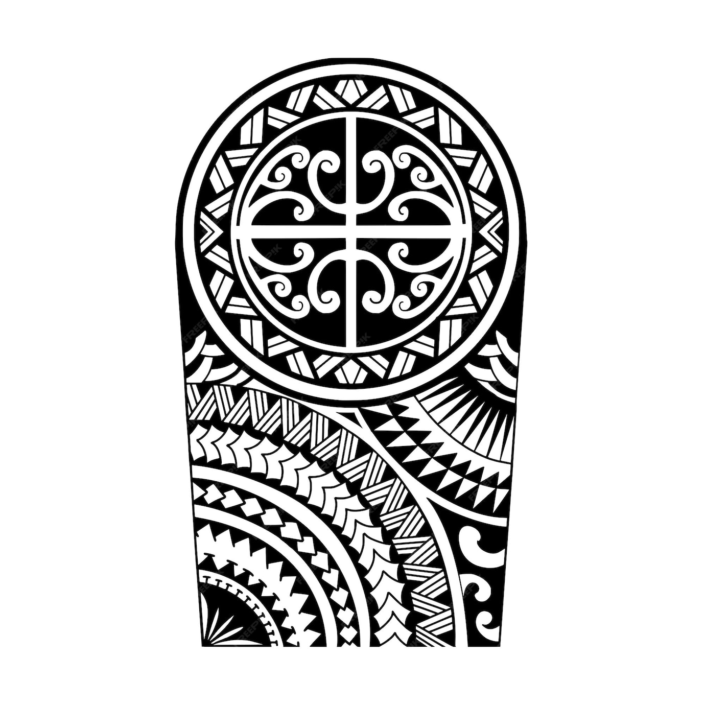 Premium Vector | Wrap around arm polynesian tattoo design pattern ...