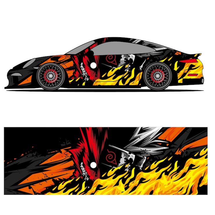 Vector wrap car design livery vector abstract vinyl sticker printing