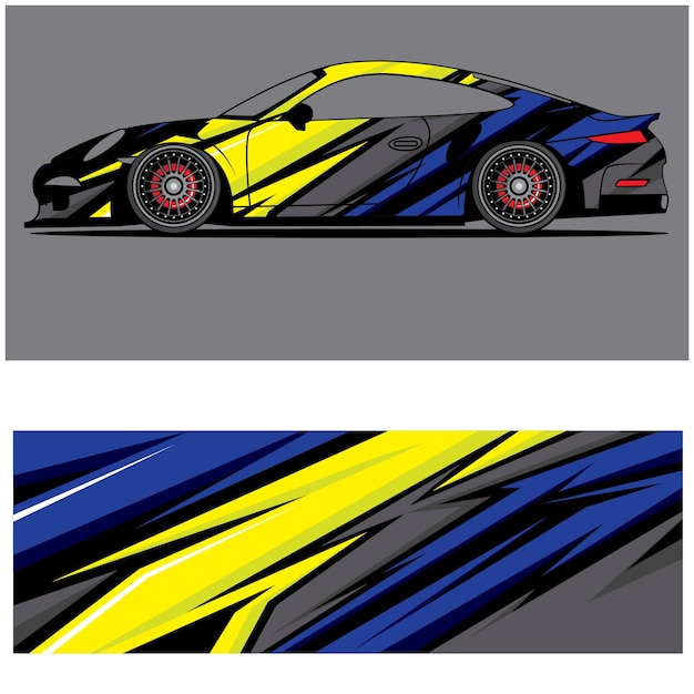 Wrap car design livrei vector abstracte vinyl sticker afdrukken