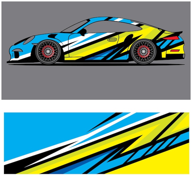 Wrap car design livrei vector abstracte vinyl sticker afdrukken