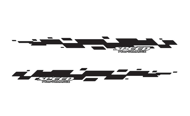 Vettore wrap design for car vettori adesivi per auto a strisce sportive colore nero decalcomanie da corsa per il tuning