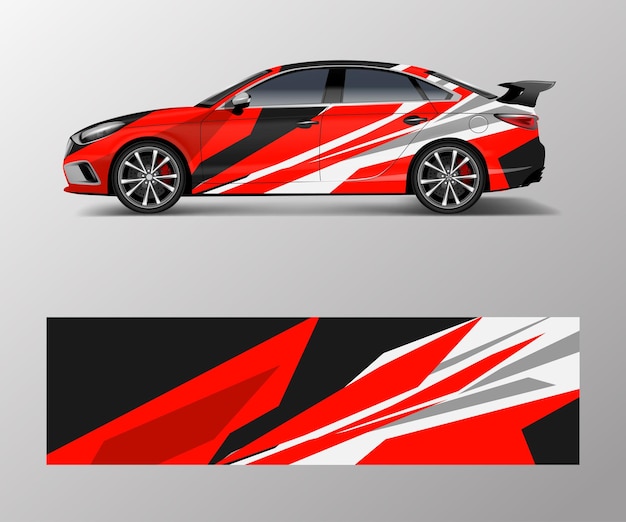 Wrap design for custom sport car Sport racing car wrap decal and sticker design