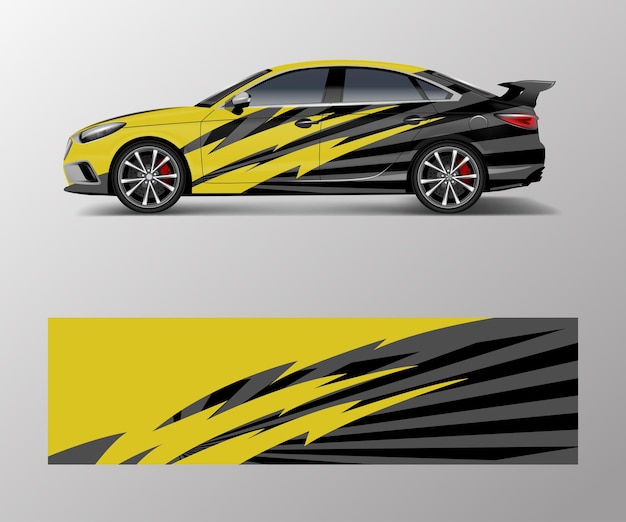 Wrap ontwerp voor aangepaste sportwagen Sport racewagen wrap sticker en sticker ontwerp