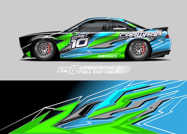 Wrap ontwerpen voor racewagens