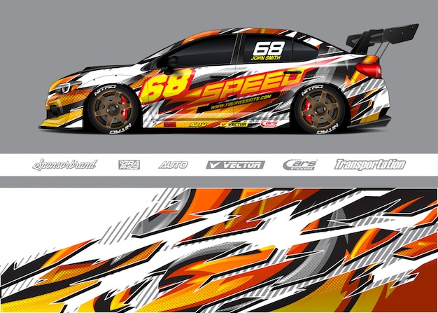 Wrap ontwerpen voor racewagens