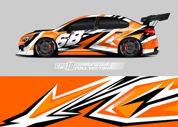 Wrap ontwerpen voor racewagens