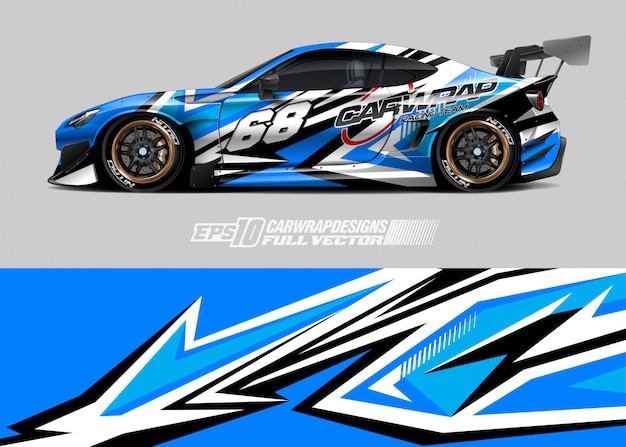 Wrap ontwerpen voor racewagens