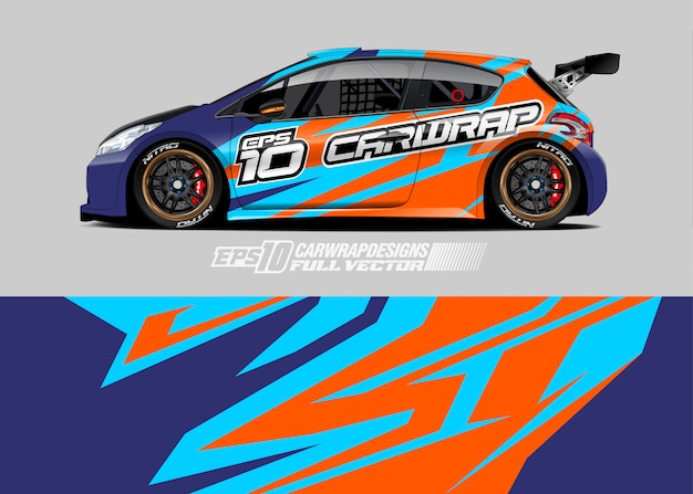 Wrap ontwerpen voor racewagens