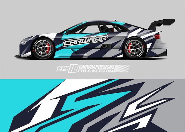 Wrap ontwerpen voor racewagens