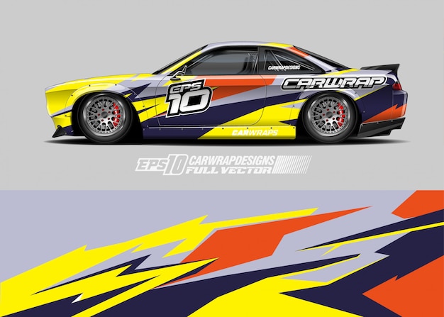 Wrap ontwerpen voor racewagens