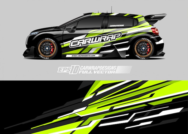 Wrap ontwerpen voor racewagens