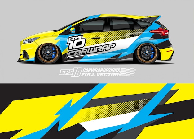 Wrap ontwerpen voor racewagens