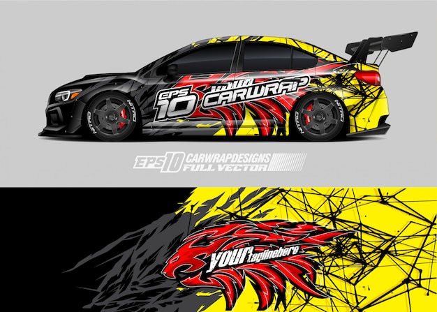 Wrap ontwerpen voor racewagens