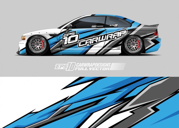 Wrap ontwerpen voor racewagens