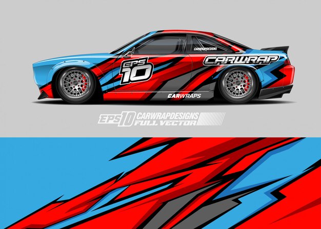 Wrap ontwerpen voor racewagens