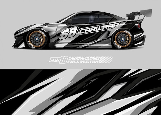 Wrap ontwerpen voor racewagens