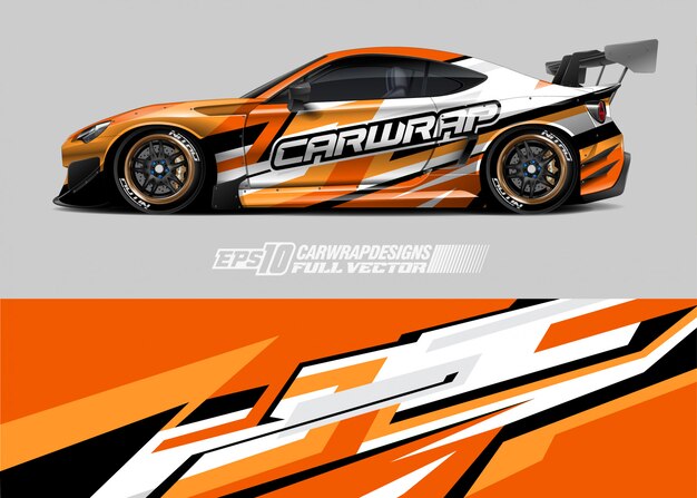 Wrap ontwerpen voor racewagens