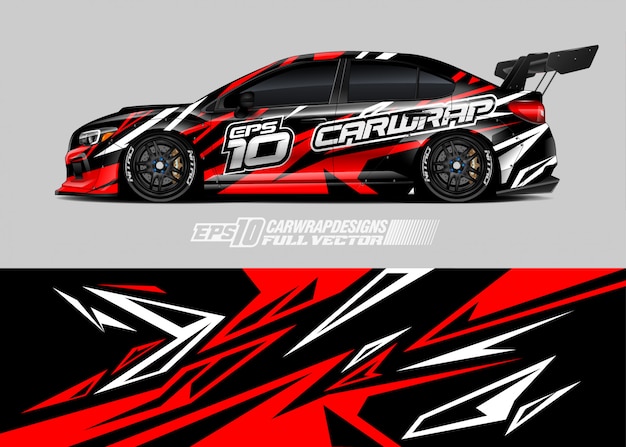 Wrap sticker ontwerpen voor racewagens