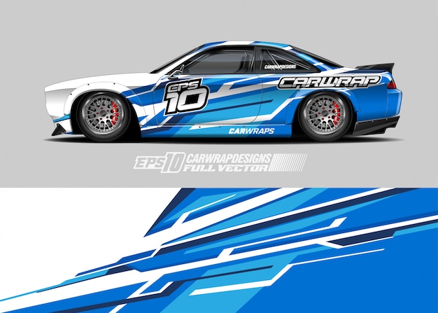 Wrap sticker ontwerpen voor racewagens