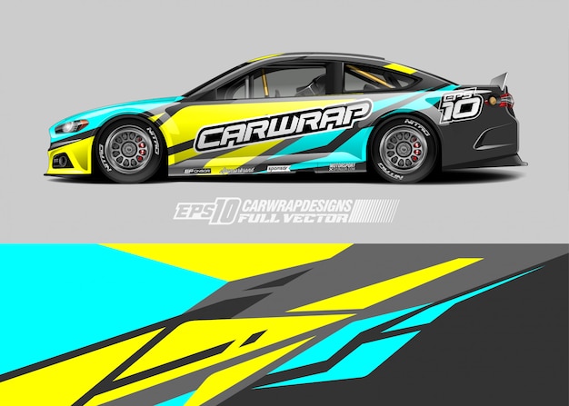 Wrap sticker ontwerpen voor racewagens