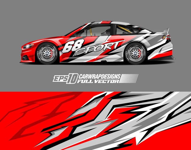 Wrap sticker ontwerpen voor racewagens