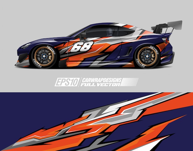 Wrap sticker ontwerpen voor racewagens