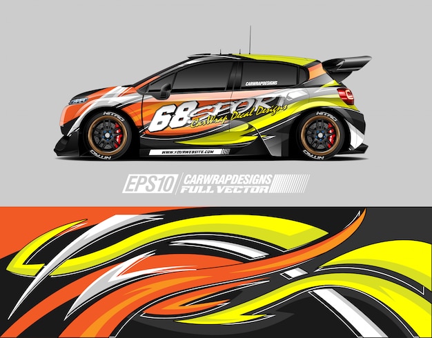 Wrap sticker ontwerpen voor racewagens