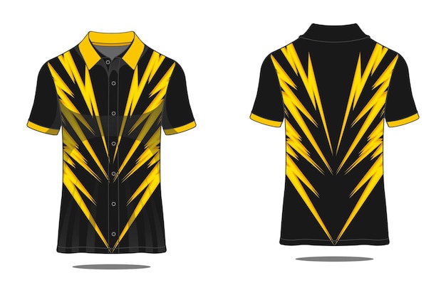 Wrap Tamplate yellow sport jersey