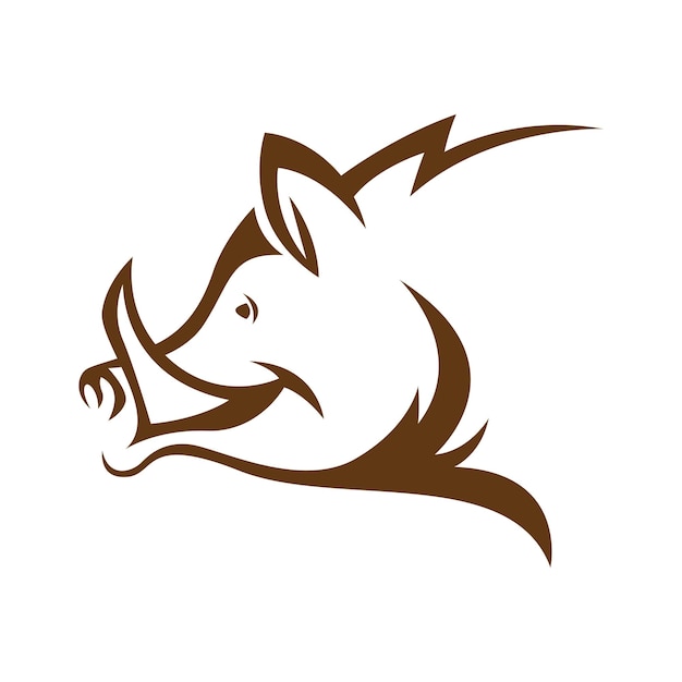 Vector wrattenzwijn pictogram logo ontwerp