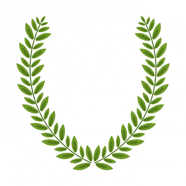 Vector wreath laurel decoration emblem