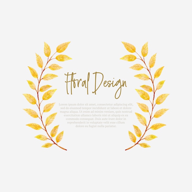 Vector wreath leaves design