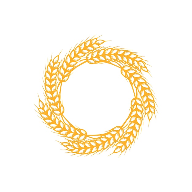 Wreath of wheat ears Vector design elements