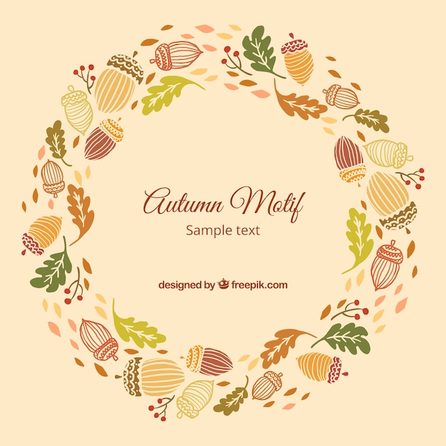 Wreath with autumn motif