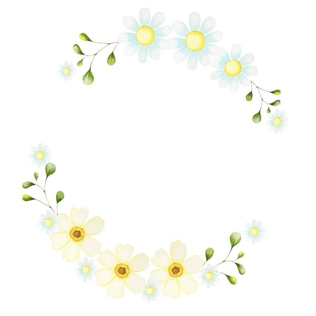 Wreath with daisies and daffodilsx9