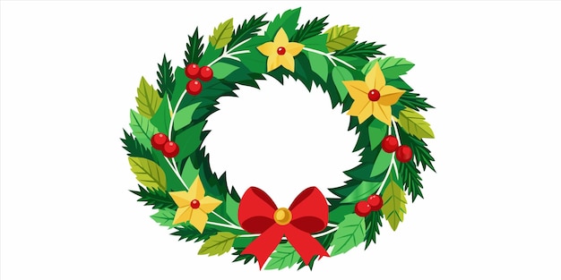 wreath with red berries and a wreath with a wreath that says christmas