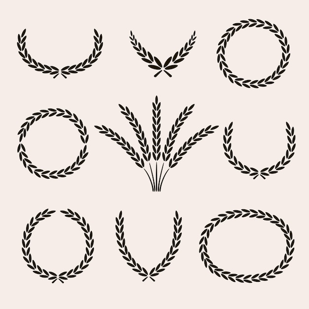 Vector wreaths set vector