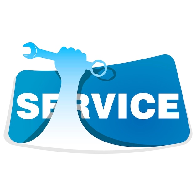 Premium Vector Wrench in hand repair and service banner