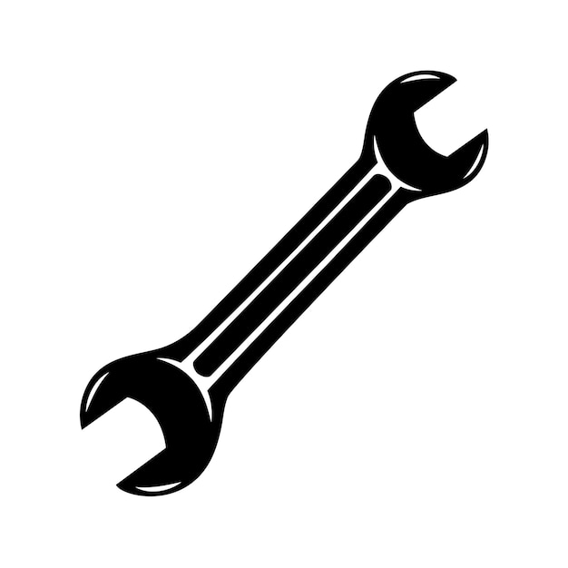 Vector wrench icon for graphic and web design