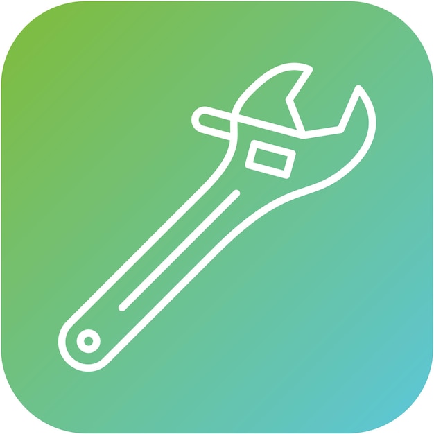 Vector wrench icon style