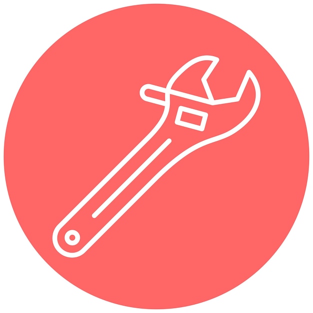 Vector wrench icon style