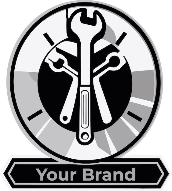 Wrench Logo For Professional Engineering or Construction Brand