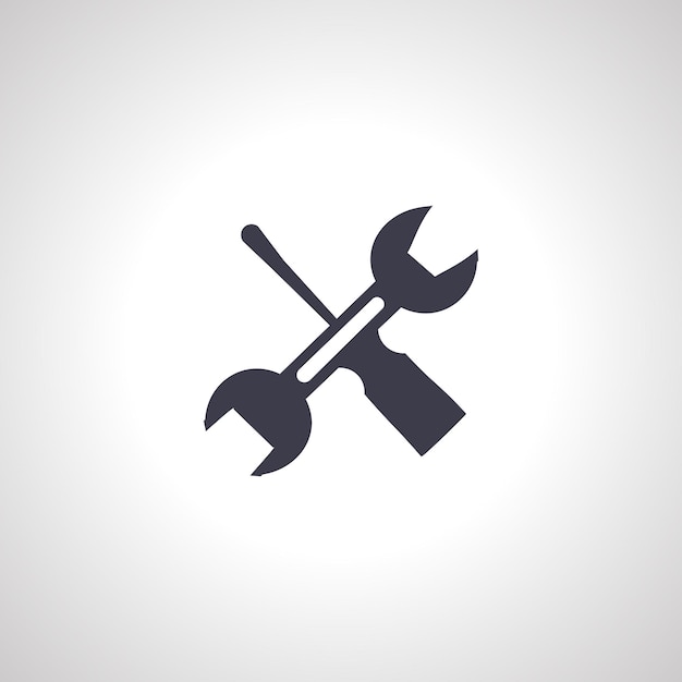 Wrench screwdriver cross icon service icon